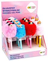 Gelio rašiklis Happy Color Pom-pom Budies 0.5mm, save trinantis, mėlynas HA 4120 11PB-3