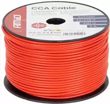 Viengyslis CCA kabelis, raudonas, 1x1mm² 100m 5A 12/230V AMIO-04451