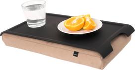 Bosign Padėklas Mini Laptray plastikiniu su neslidžia danga su smėlio spalvos pagalve juodos spalvos