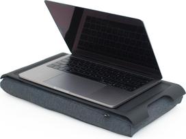 Bosign Padėklas Mini Laptray plastikiniu su neslidžia danga ir su pilka pagalvėle juodos spalvos