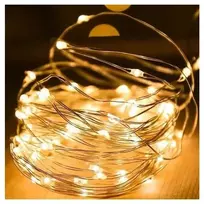Eu Sandelis Vidaus plona girlianda su baterijomis, šiltai balta 50 LED LAMP10CB