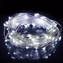 Eu Sandelis Vidaus plona girlianda su baterijomis, šaltai balta 50LED LAMP10B