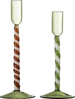 Bloomingville Žvakidės Swirlie 22 cm, žalios, 2 vnt.
