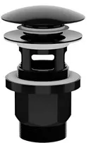 Plastbrno Išleidimas kriauklei 1 1/4" click-clack, juodas