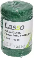 Lasso Džiuto virvė, 2 gijų, pinta, žalia, 2mmx100m