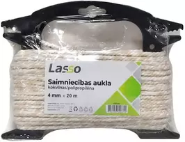 Lasso Virvė ūkio 4mm 20m medvilnė/polipropilenas