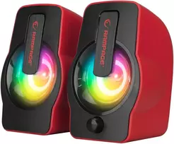 Kompiuterio kolonėlės RAMPAGE RMS-G7 FALSETTO 2.0 RGB USB žaidimų kolonėlės (raudona)