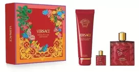 Versace Eros Flame rinkinys vyrams (EDP, 100 ml + EDP, 5 ml + dušo želė,150 ml)