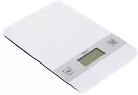 Virtuvinės svarstyklės King Hoff Keittiövaaka, enintään 5kg, valkoinen, 2 x 1,5 V AAA-paristoa (ei sisälly pakkaukseen), Kinghoff KH