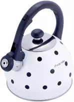 Nerūdijančio plieno arbatinukas su švilpuku, 2,0 l (baltas), 1070 WH, Kamille