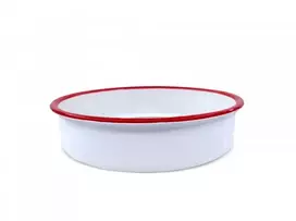 Apvali emaliuota kepimo forma Oliver Voltz 5V1222KR40, 40×6,0 cm, balta