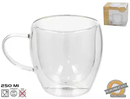 Dvigubos sienelės puodelis 250 ml, 9 x 12,5 x 9 cm, KITCHEN&GO