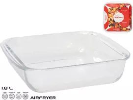 Kvadratinė stiklinė kepimo forma 25 x 22 x 5 cm, 1,8 l, MARINEX. Pagaminta Brazilijoje