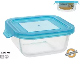Kvadratinė stiklinė pietų dėžutė 320 ml, 5 x 13,2 x 11,7 cm, KITCHEN&GO