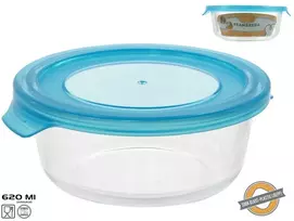 Apvali stiklinė pietų dėžutė 620 ml, 6 x 17 x 15,5 cm, KITCHEN&GO