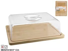 Sūrio dubuo, 23,5 x 18 x 7 cm, bambukas, KITCHEN&GO