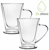 Dvigubų sienelių stiklinių puodelių rinkinys (2 vnt.), po 250 ml, Kamille, 9019