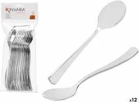 12 sidabrinių plastikinių šaukštų rinkinys, 24×9.5×3.5 cm, 10681, Kinvara