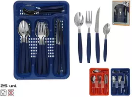 25 dalių stalo įrankių rinkinys, 2 rūšių, 3,5 x 29 x 20 cm, KITCHEN&GO