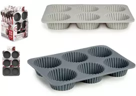 Silikoninė kepimo forma 6 keksiukams, 3×25.7×17.5 cm, 76835, Kinvara