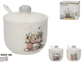 Cukrinė su šaukšteliu, 300 ml, 2 dizainai, 10.00 x 10.00 x 10.50, KITCHEN&GO