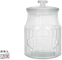 Vintage stiklinis indas, 2.5 l, 15.50 x 15.50 x 23.00, KITCHEN&GO