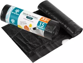 Šiukšlių maišai su juosta 35 l, 15 vnt., 3.6 x 19 x 6, 00791, Gratka