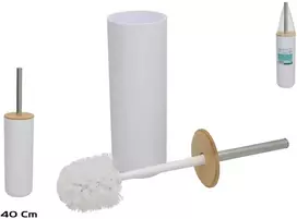 Baltas tualeto šepečio laikiklis, 9.00 x 9.00 x 40.00, BATH&GO