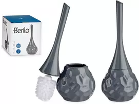 Keraminis tualeto šepetys, modernios formos, pilkas, 85141, Berilo