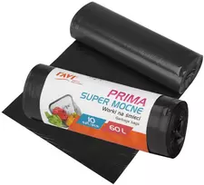 PRIMA LDPE šiukšlių maišai 60 l, 60 x 80 cm, 10 vnt., juodi, 16 x 5 x 5, 10716, Simple Solution