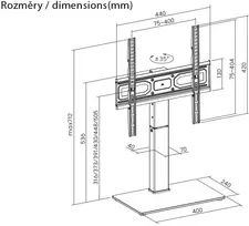 Laikiklis GoGEN TV Stand for 32" to 65" TVs
