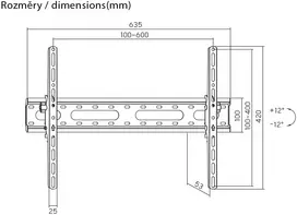 Laikiklis GoGEN XL Tilting TV Mount for 37" to 100" Screens