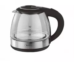 Elektrinis virdulys, 1500 W, 1 l, stiklinis, juodas, 555R51230Q, „Rosberg“