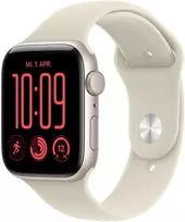 Išmanusis laikrodis Apple Watch SE 3 GPS + Cellular 44mm Starlight aliuminio korpusas su smėlio spalvos sportine apyranke - M/L