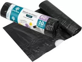 Šiukšlių maišai su juosta 60 l, 10 vnt., 19.5 x 6 x 4.4, 00792, Gratka