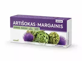 Pharma Plc Maisto papildas Artišokas + Margainis DETOX Herbin, 30 tablečių