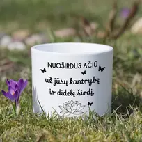Keramikinis vazonas "Nuoširdus ačiū mokytojui"