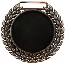 Bronzos spalvos metalinis apdovanojimų medalis, 6 cm
