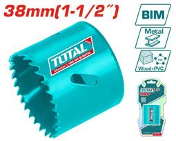 Gręžimo karūnėlė TOTAL, HSS M3 Bi-metal, 4-6 TPI, 38 mm, TAC410381