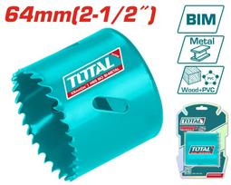 Gręžimo karūnėlė TOTAL, HSS M3 Bi-metal, 4-6 TPI, 64 mm, TAC410641