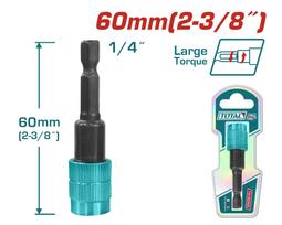 Atsuktuvų antgalių laikiklis TOTAL, su greito atleidimo funkcija, 1/4", 60 mm, TAC462602