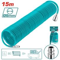 Spiralinė aukšto slėgio žarna TOTAL, 15m, PU, Ø5/8 mm THT11151