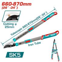 Teleskopinės šakų žirklės TOTAL THTS1527406, 55CS, 660-860 mm