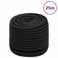vidaXL Valties virvė, visiškai juoda, 18mm, 25m, polipropilenas