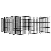 vidaXL Lauko voljeras šunims, 450x450x185 cm