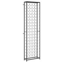 vidaXL Vyno laikiklis 95 buteliams, juodas, 54x18x200cm, kalta geležis