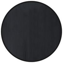 vidaXL Kilimas, apvalus, juodas, 100 cm, bambukas