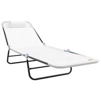 vidaXL Sulankstomas gultas Kreminė 182 x 55 x 85,5 cm Tekstilenas