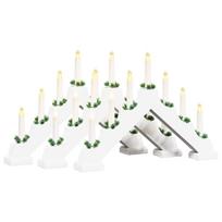 vidaXL Kalėdų žvakių tiltas 3 vnt. 7 LED Šilta balta 39.5 x 5 x 29 cm