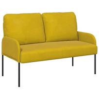 vidaXL Sofos su pagalve 110cm Geltona fanera